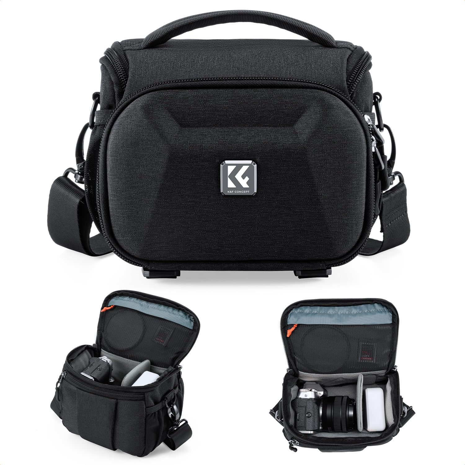 K&F CONCEPT Camera Bag SLR for DSLR/SLR, Photography and Everyday Photo Bag, Small Photo Backpack, Camera Shoulder Bag with Tripod Holder, Small (S) - KF13.222