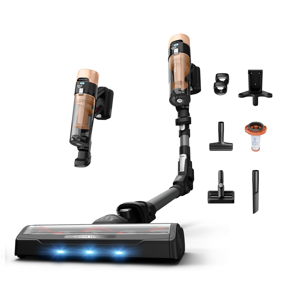 Rowenta X-Force Flex 9.80 cordless battery stick vacuum cleaner, 100 AW, LED nozzle - RH7L75E0