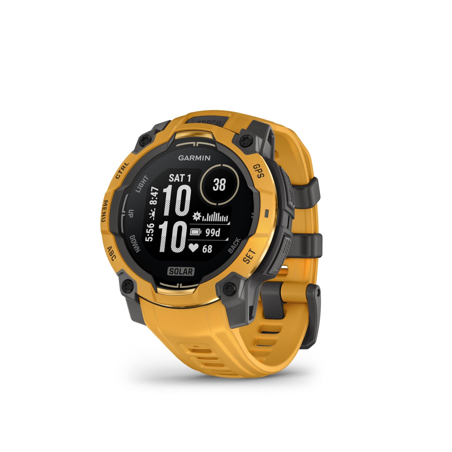 Garmin Instinct 3 45mm SOLAR - GPS multisport smartwatch, 0.9" display, up to 28 days battery life, 80+ sports apps, navigation function, smart features, LED flashlight, waterproof - 010-02934-02