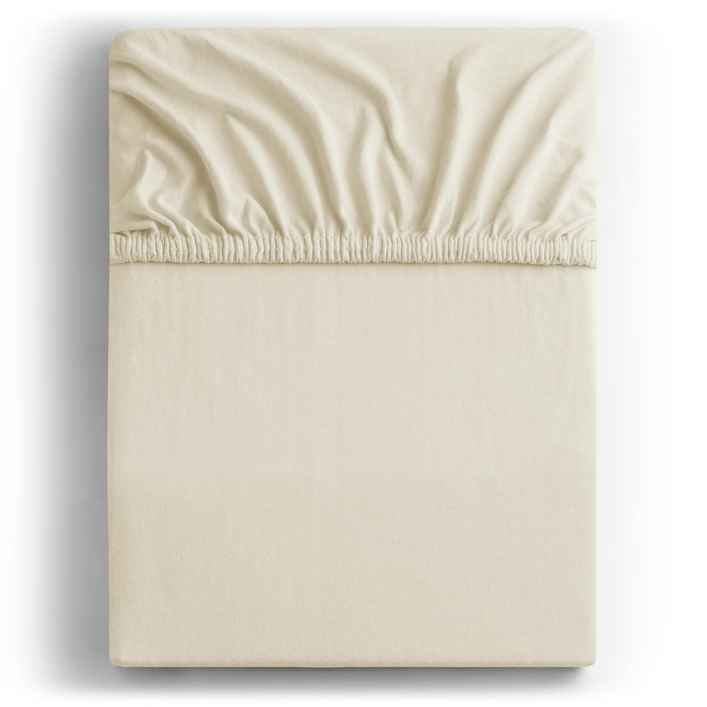 DecoKing fitted sheets 200x220 220x240 cm 100% combed cotton beige fitted sheets jersey box spring bed Amber 200 x 220 220 x 240