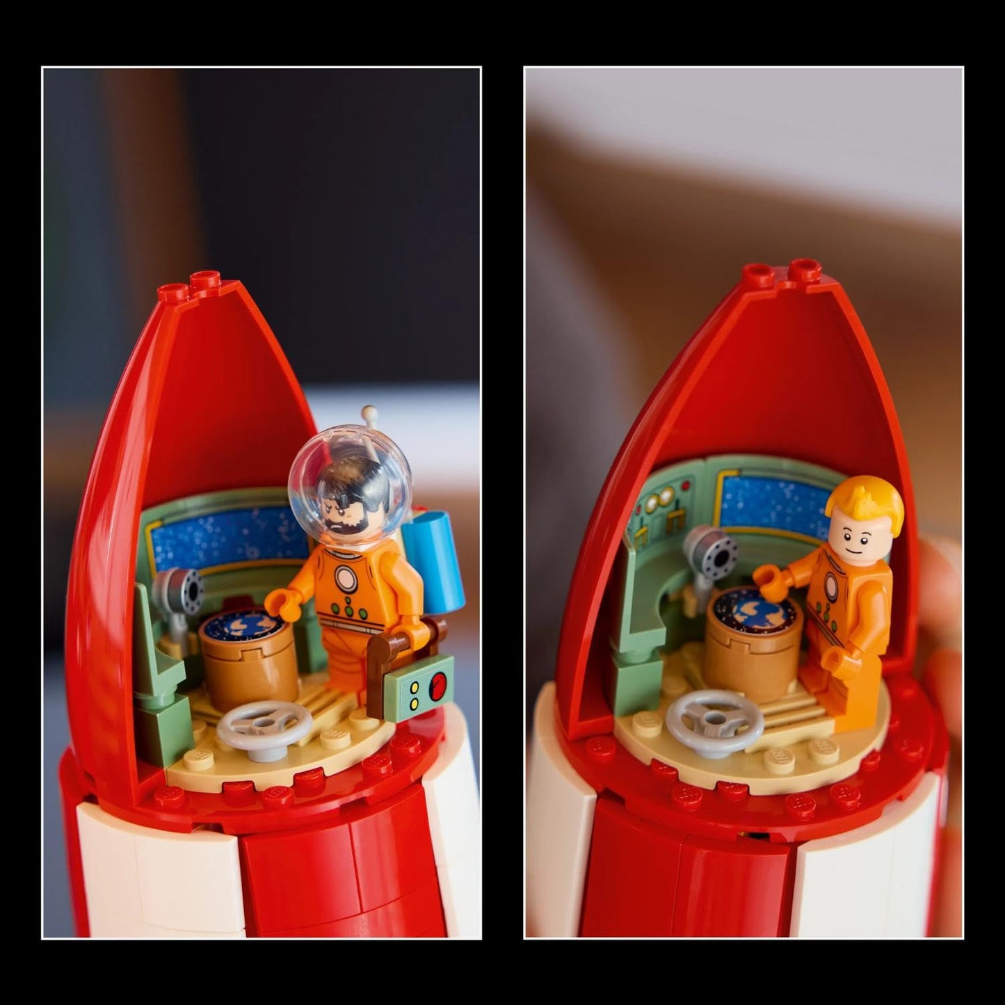 LEGO Ideas Tintin's moon rocket - spaceship model building for adults - display set with 5 minifigures and the dog figure Struppi for DIY decoration - gift idea for fans - 21367