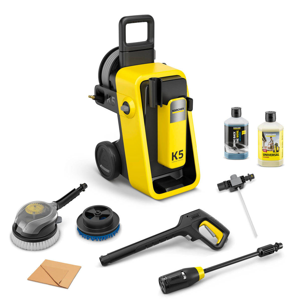 Kärcher High Pressure Cleaner K 5 Comfort Premium Car, 145 bar, 500 l/h, 40 m²/h, Hose Reel, Multi Jet, Electric - 1.324-807.0