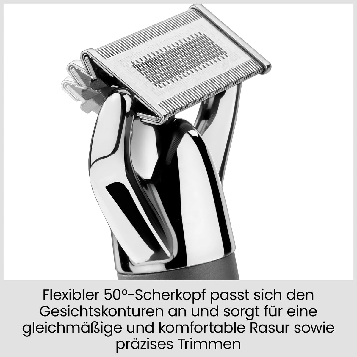 BaByliss X-Blade Rasoir electric, trimmer pentru barbă și corp, lame de precizie ultra ascuțite, lamă flexibilă de 50°, 4 capete de pieptene 1-5mm, acumulator Li-Ion fără fir, 100% rezistent la apă, OT996E
