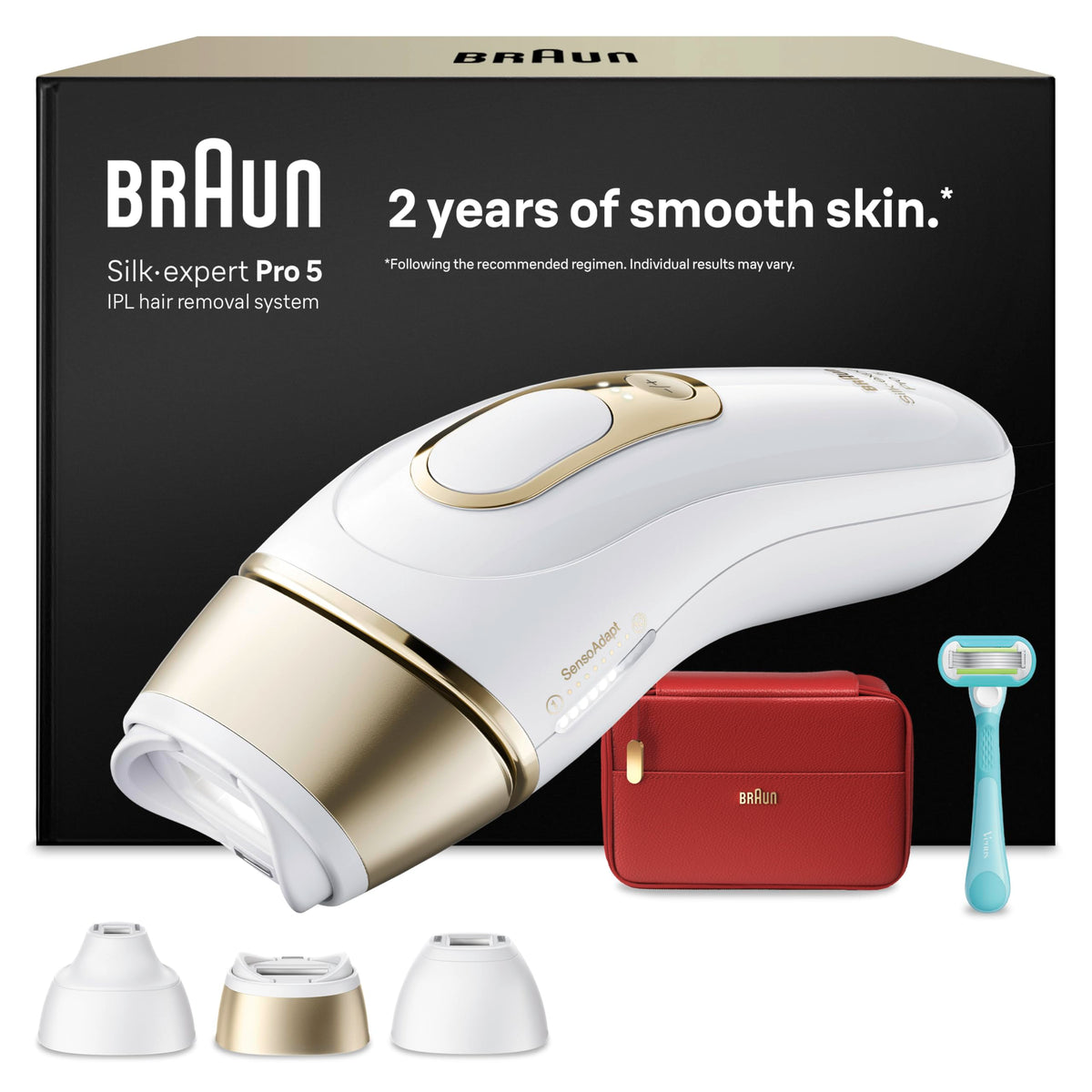 Braun IPL Dispozitive Epilare Silk·expert Pro 5, PL5321, Alb/Auriu