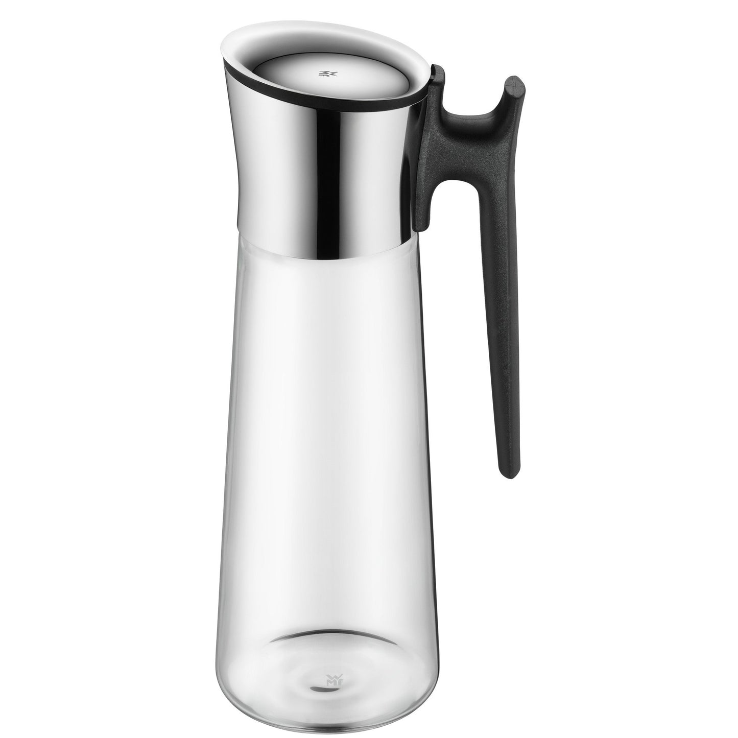 WMF Basic water carafe with handle 1.5 liters, glass carafe with lid 1.5 l, silicone lid, closeup closure - 618046040