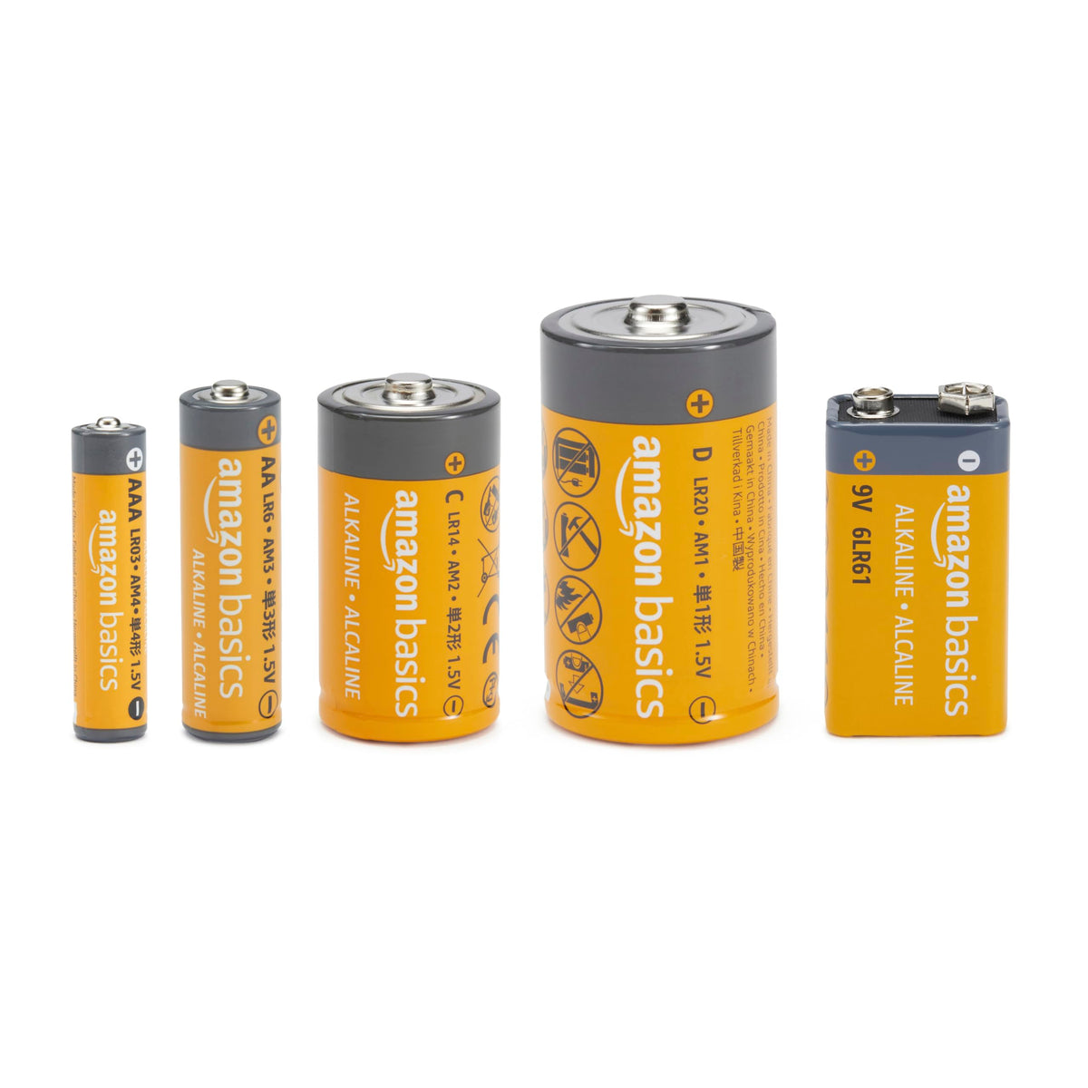 Amazon Basics Alkaline Batteries, Super Value Pack, 48 x AA + 36 x AAA + 8 x C + 8 x D + 8 x 9 Volt, 108 Pieces - 5Combo-48/36/8