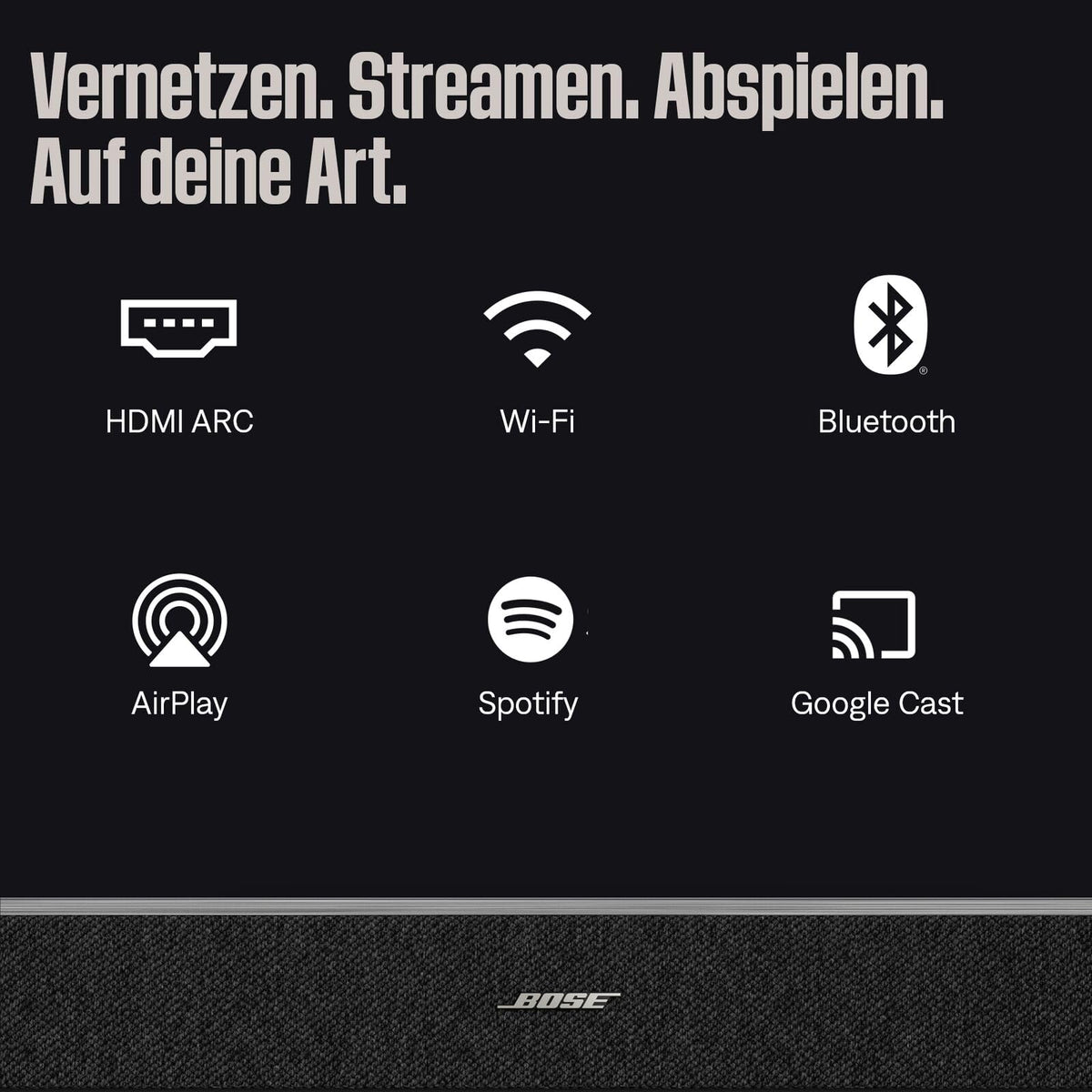 Bose Lifestyle Ultra Soundbar, Soundbar pentru TV cu Dolby Atmos, soundbar wireless pentru acasă cu sunet surround, alb fumuriu - 892930-2200