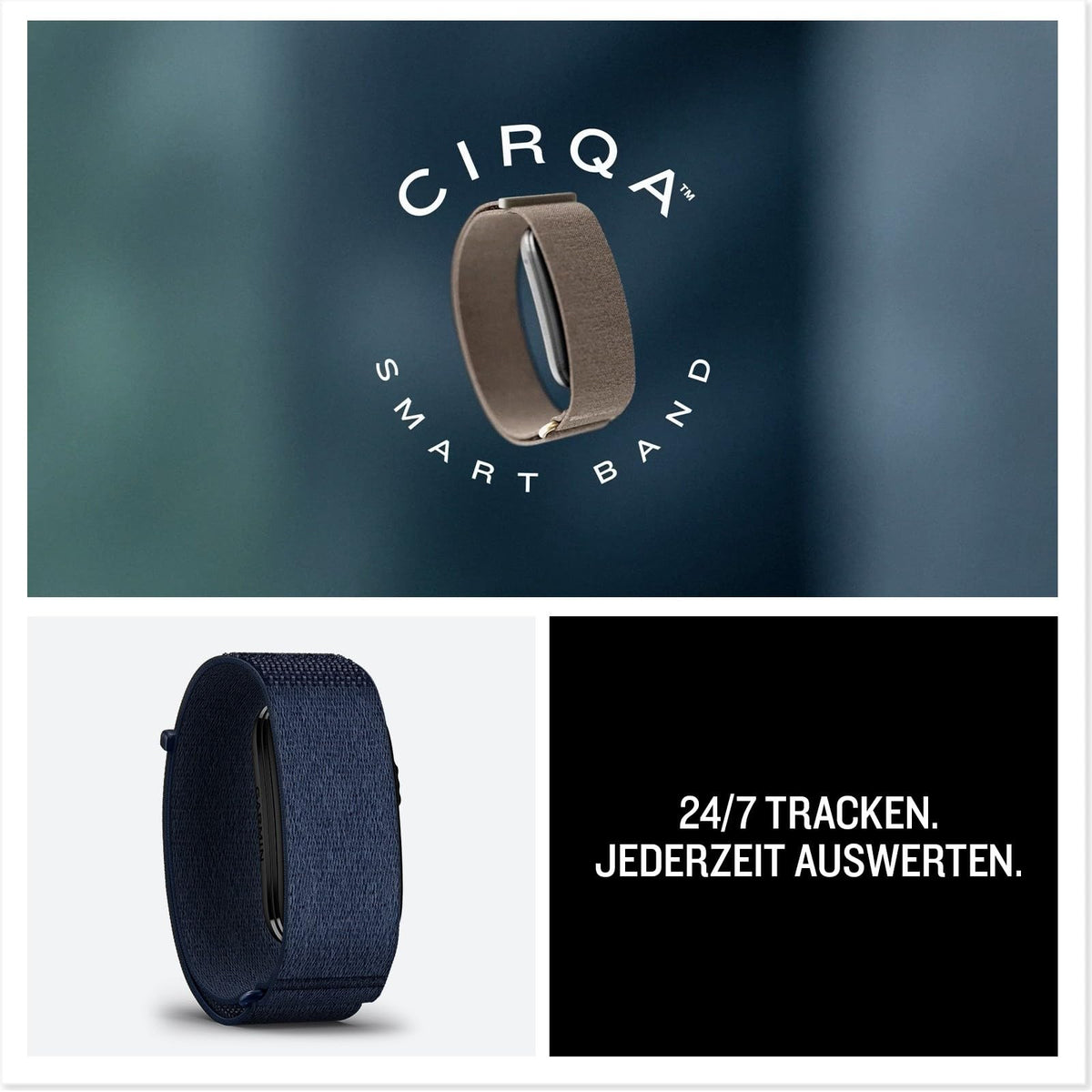 Garmin CIRQA Smart Band, Fitnesstracker fără display, L/XL, Albastru căpitan - 010-04675-03