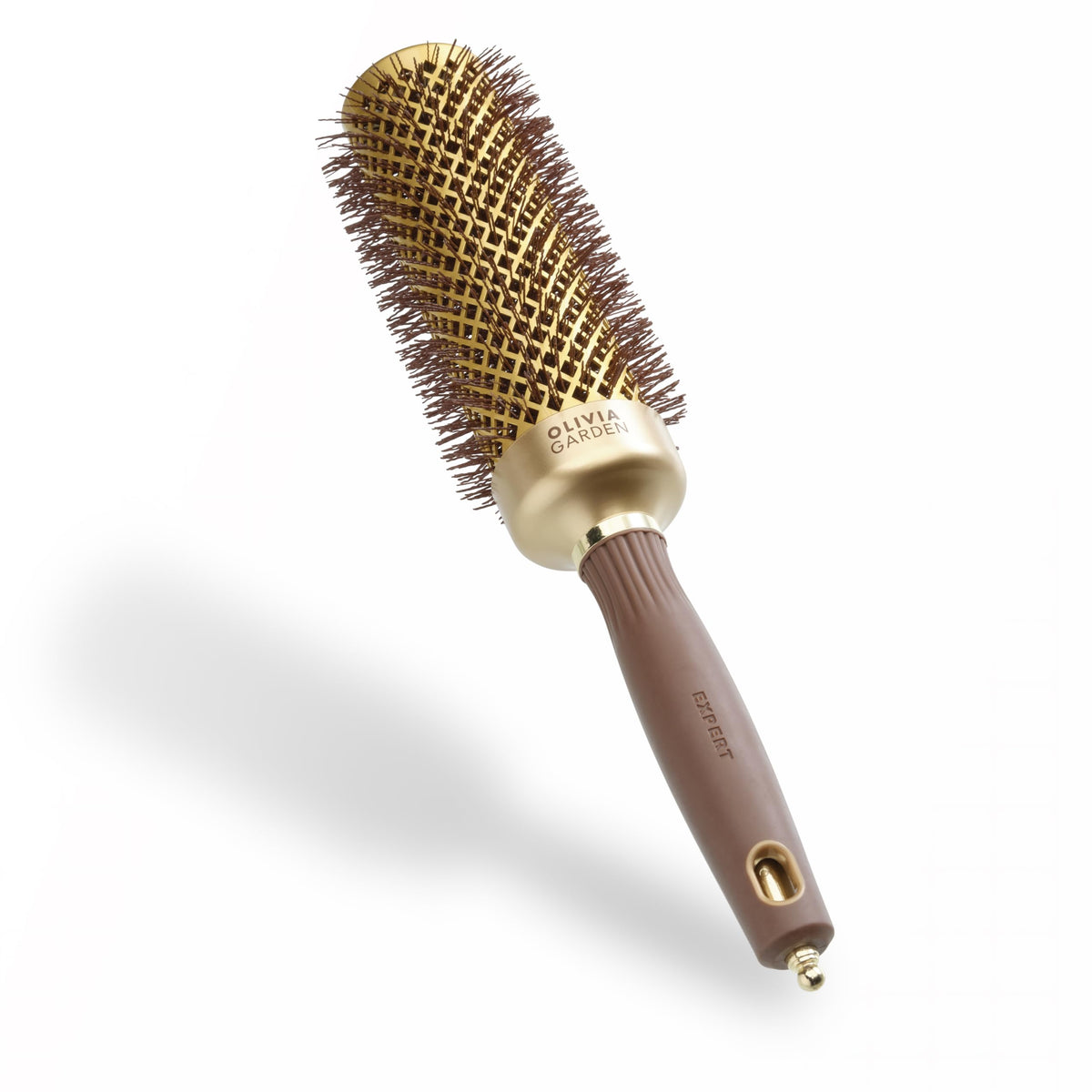 Olivia Garden Expert Blowout Speed Perie rotundă din ceramică, Aurie & Maro, 45 mm - ID2171