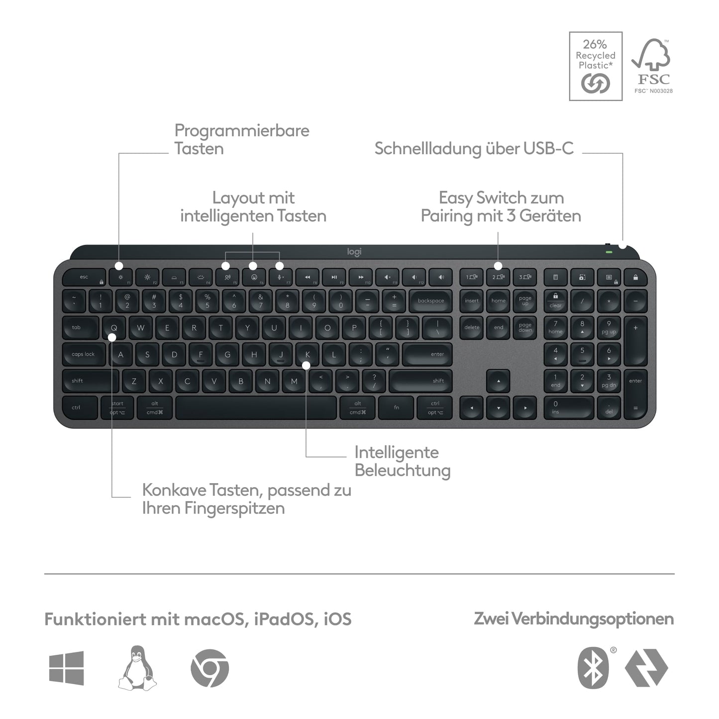 Logitech MX Keys S Plus Graphite