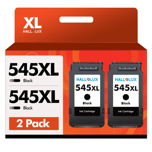 HALLOLUX 545 XL Black, replacement for Canon printer cartridges PG 545 Black TS3150 cartridges Pixma MX495 TS3151 TR4550 MG2555s TS3355 TR4600 TR4551 TS3350 TS3150 MG2550s (2 black) - DI-HO-545XL-2B