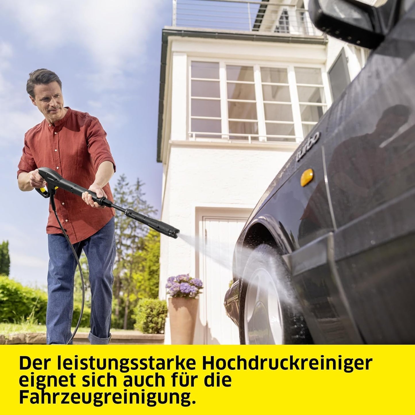 Kärcher high-pressure cleaner K 5 FJ, pressure: max. 145 bar, delivery rate: 500 l/h, area performance: 40 m²/h, water filter, weight: 6.3 kg, HD gun, dirt blaster, Vario Power Jet, foam nozzle - 1.679-610.0
