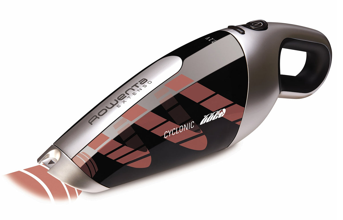 Rowenta Cordless Handheld Vacuum Cleaner Extenso Cyclonic 7.2 V, 350 ml dust capacity, cordless, operating time 16 minutes, integrated telescopic nozzle, chocolate/pearl metallic, AC4769 - AC476901