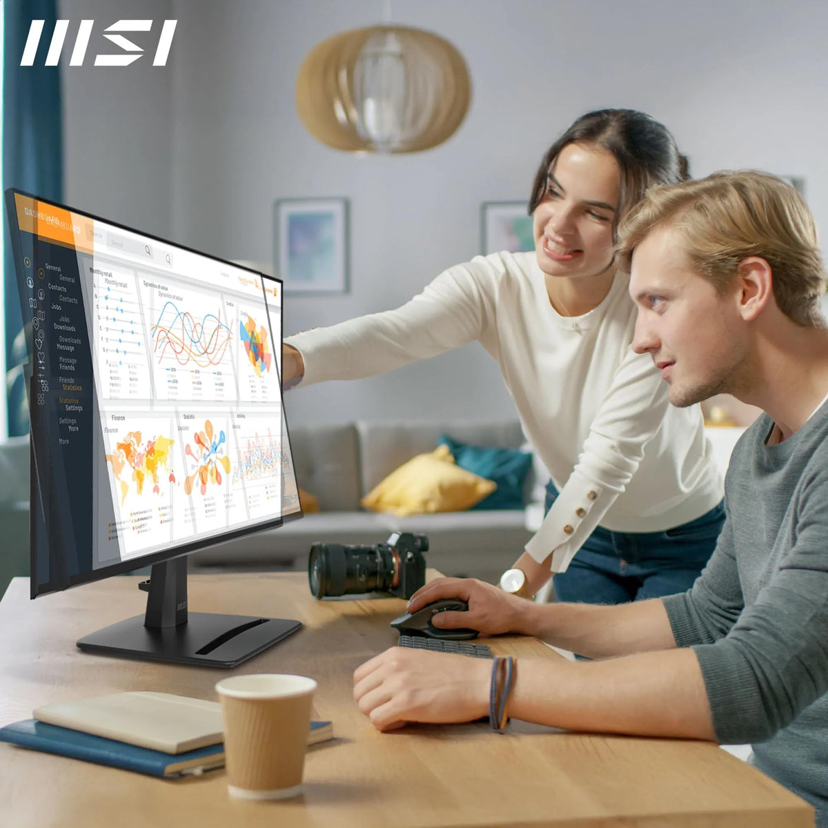 MSI PRO MP275A E14L 24-Inch FHD Computer Monitor, 1920 x 1080 IPS, 144 Hz, 1 ms, AMD FreeSync, Eye Care, HDMI 2.0, adjustable, VESA mount, black - 4711377390170