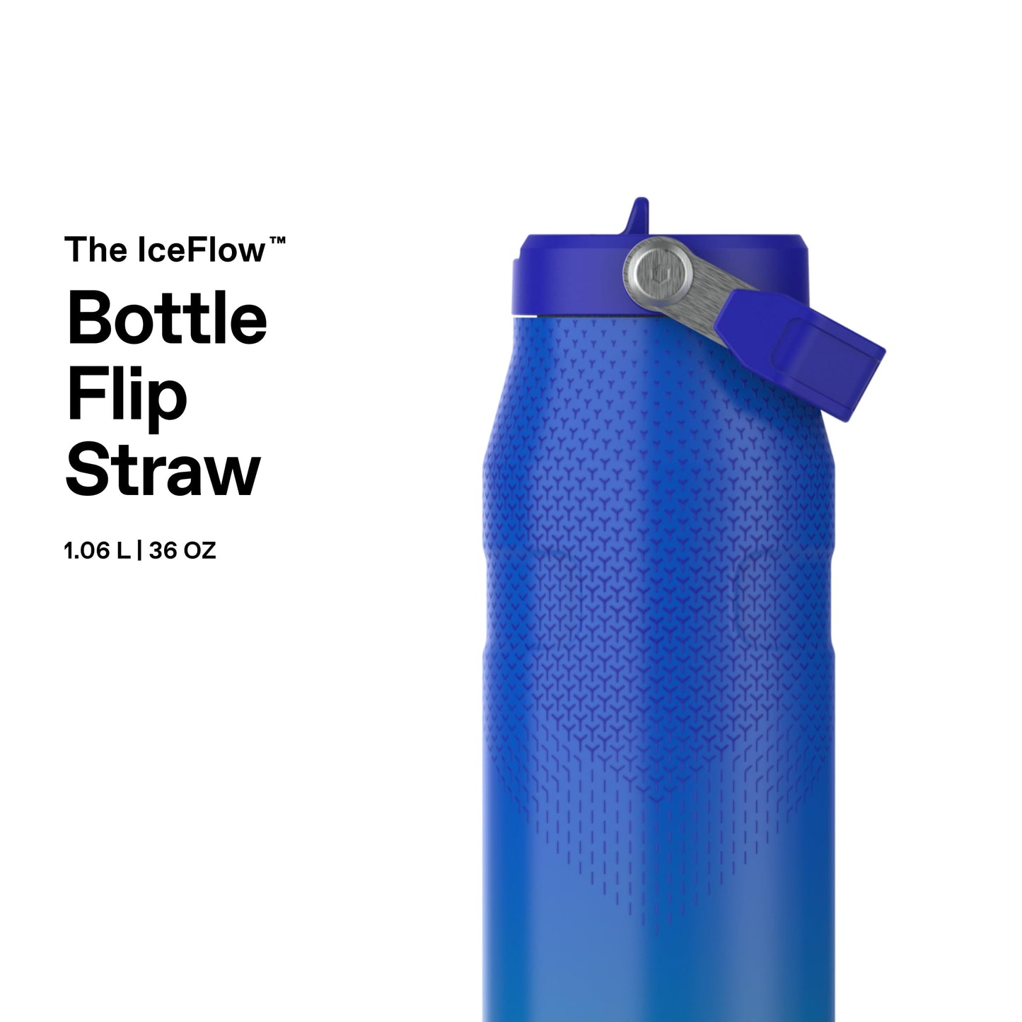 Stanley 1913 Flip Straw Drinking Bottle with Straw 1.06L - Thermal Mug Cools for 17 Hours - Ice Cold for 4 Days - BPA Free - Leakproof - For Cup Holders - Dishwasher Safe - Pacific Hypergrip - 100000130325