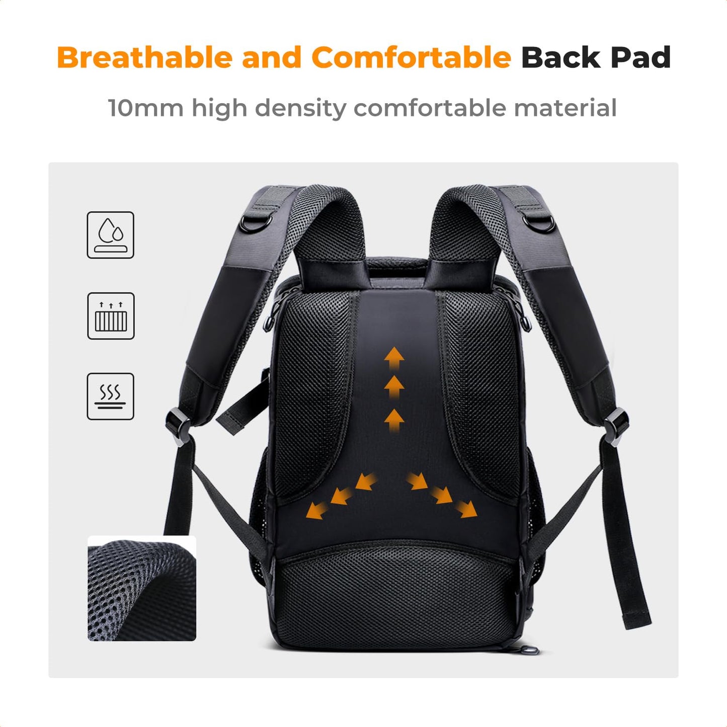 K&F CONCEPT camera backpack waterproof photo backpack for Canon Nikon Sony SLR cameras, drone, lens, laptop, tripod and accessories - KF13.164