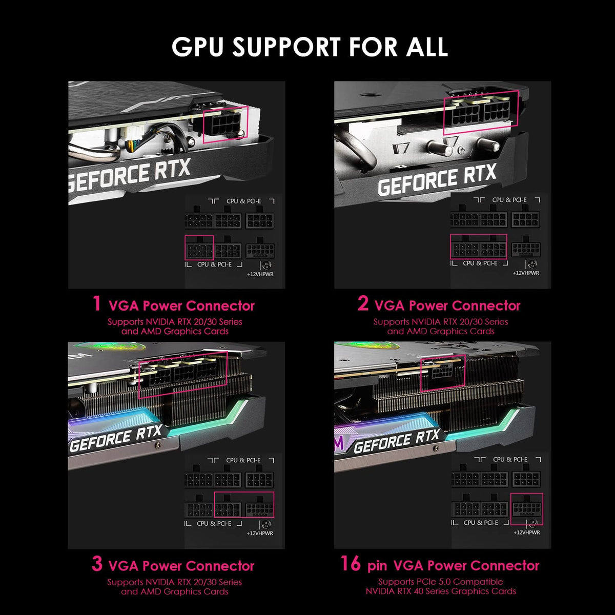 MSI MPG A850G PCIE5 Sursă de alimentare, conector EU - 850W, certificat 80 Plus Gold, complet modular ATX 3.0, suportă GPU PCIe 5.0, condensatori japonezi la 105°C, mod 0% RPM, cabluri plate