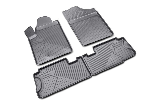 Element 3D rubber floor mats suitable for Peugeot Partner 2008- | 100% custom-fit all-weather floor mats made of TPE, high edge, waterproof, non-slip, odorless - PEUGEOT