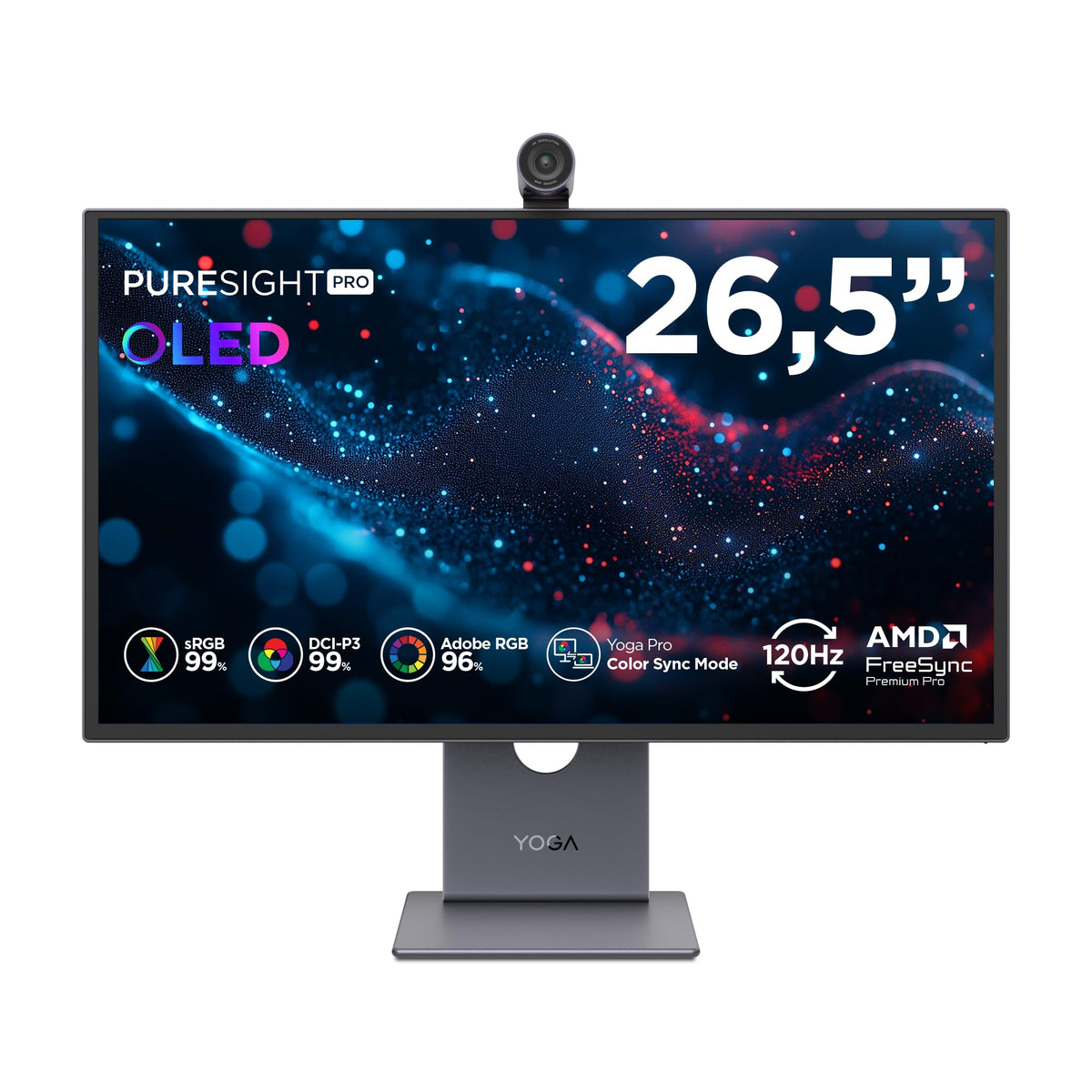 Lenovo Yoga Pro 27UD-10 | Monitor | 26.5"QD-OLED |120Hz |USB-C Docking 140W - 67E5RAC2EU