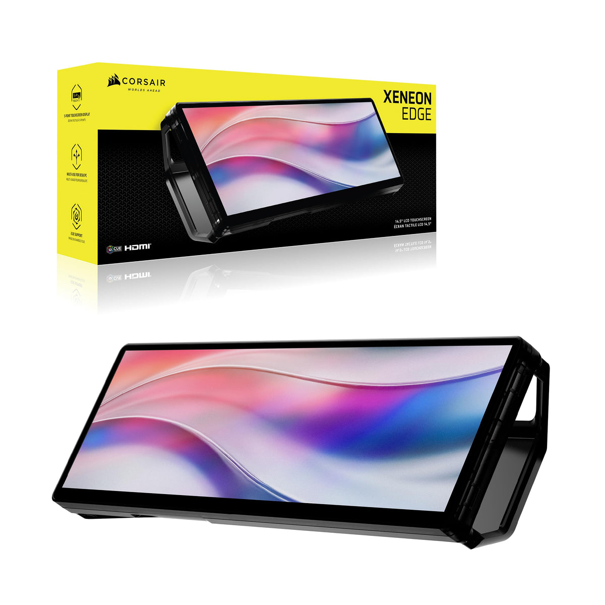 CORSAIR XENEON EDGE 14,5-Zoll-2K-LCD-Touchscreen HDMI și USB-C – Gri fumuriu - CC-9011357-WW