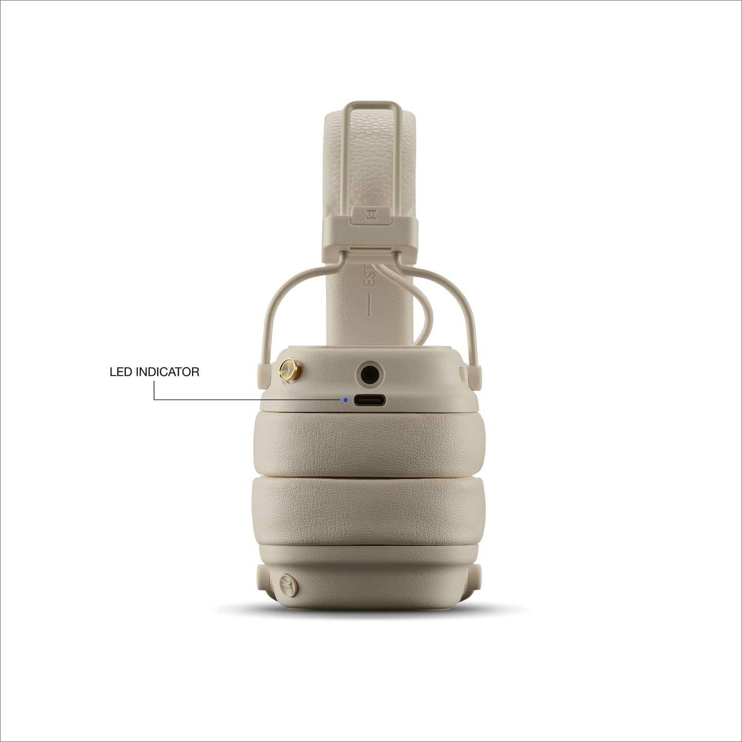 Marshall Major V Bluetooth Headphones, 100 Hour Playtime - Cream - 1006833
