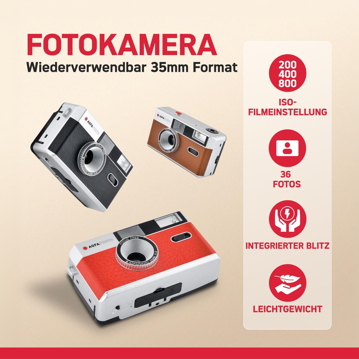 Agfa 35mm Reusable Compact Camera One Size - AG603004