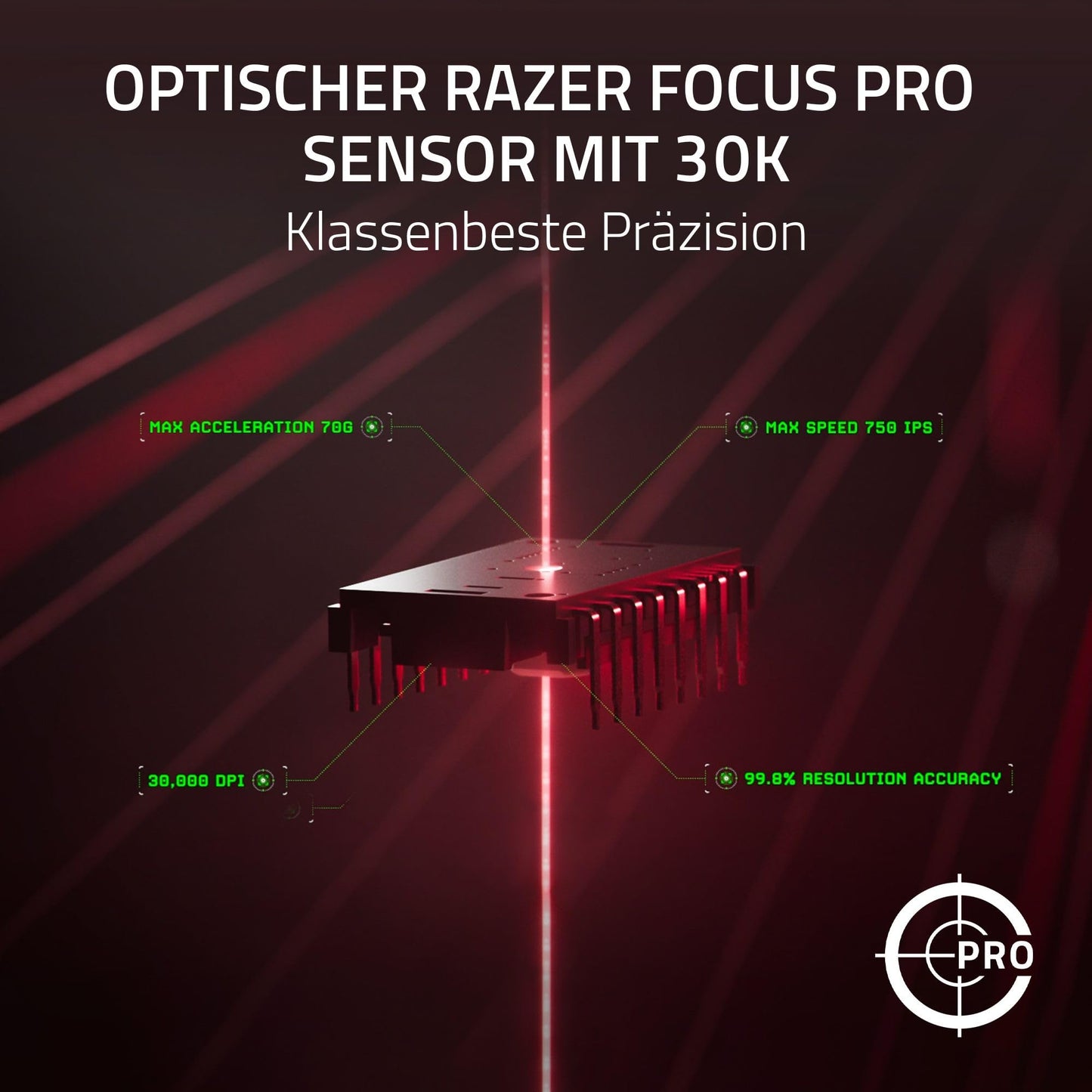Razer DeathAdder V3 Pro + HyperPolling Wireless Adapter - Ultra light e-sports mouse with true 8K Hz wireless sampling rate (63 g, Optical Focus Pro 30K, Optical Switches 3rd Gen) Black - RZ01-04630300-R3WL