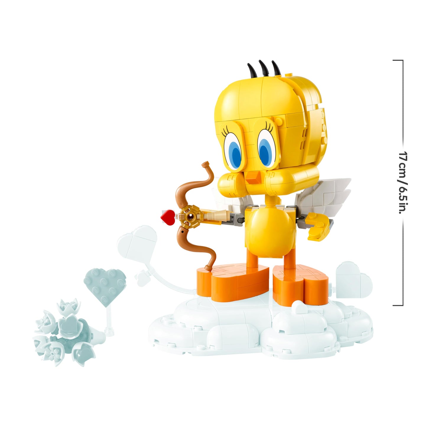 LEGO Sweetheart Tweety Bird Toy - Play & Display Looney Tunes Model with Accessories incl. a Flower Bouquet, Heart, Cupid's Bow & a Cloud Stand - Gift for 12+ Year Old Girls & Teens - 40824