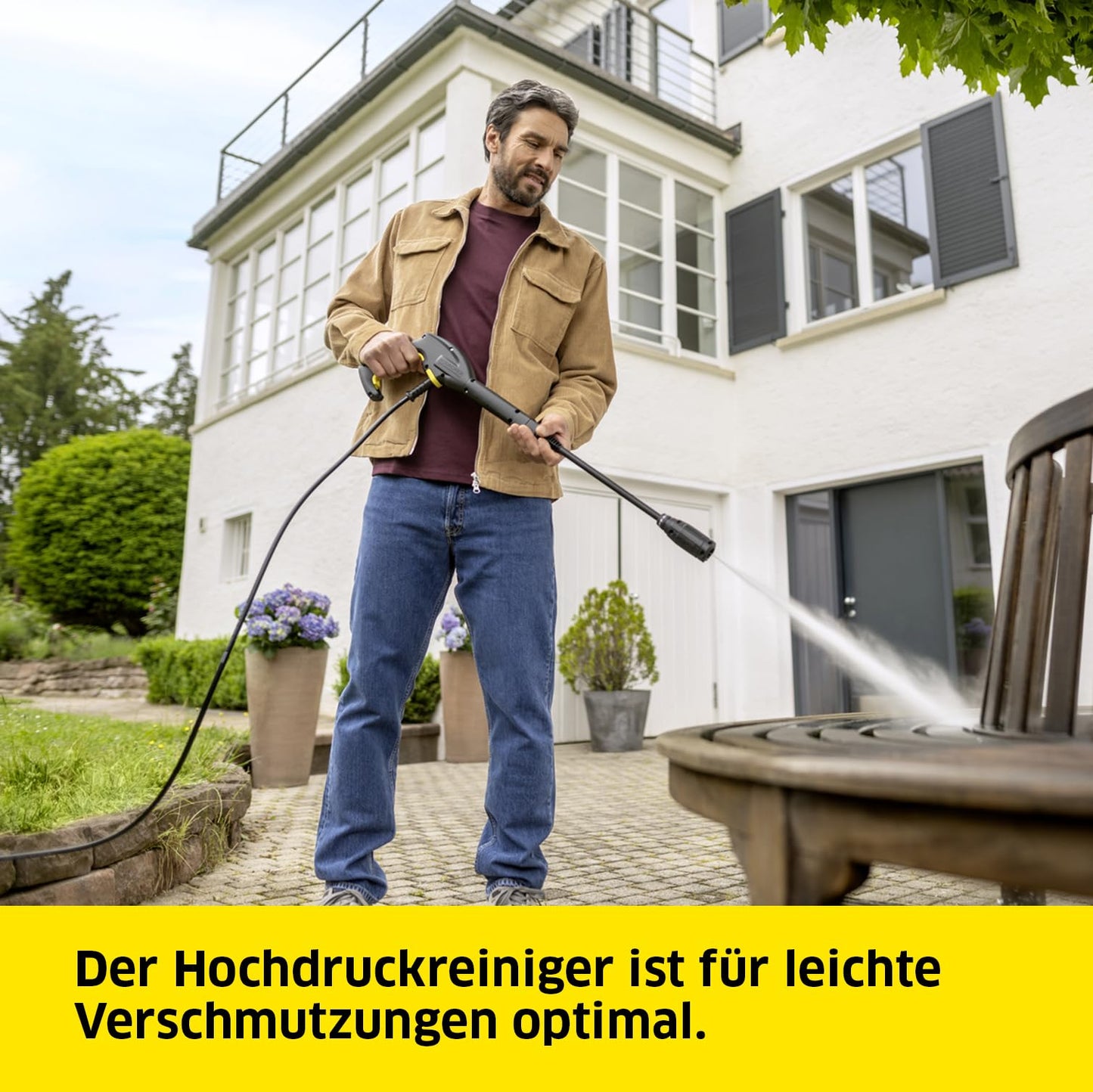 Kärcher high-pressure cleaner K 3 Horizontal Plus Home, pressure: max. 120 bar, delivery rate: 380 l/h, area: 25 m²/h, weight: 6.1 kg, high-pressure gun and hose, dirt blaster, jet lance, home kit - 1.602-824.0