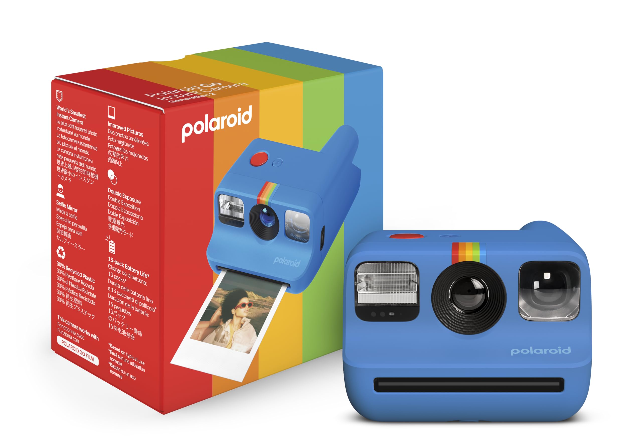 Polaroid Go Generation 2 - Instant Camera - Blue (9147) - Only compatible with Go Film