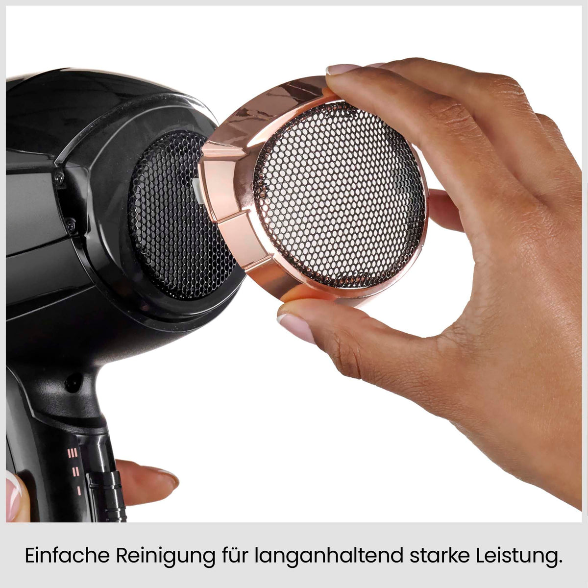 BaByliss Hair Dryer Cordkeeper – Powerful 2000W hairdryer with a unique 1.65m cord retraction, ion technology with anti-frizz, 3 heat settings & 2 speed settings, Black, D373E