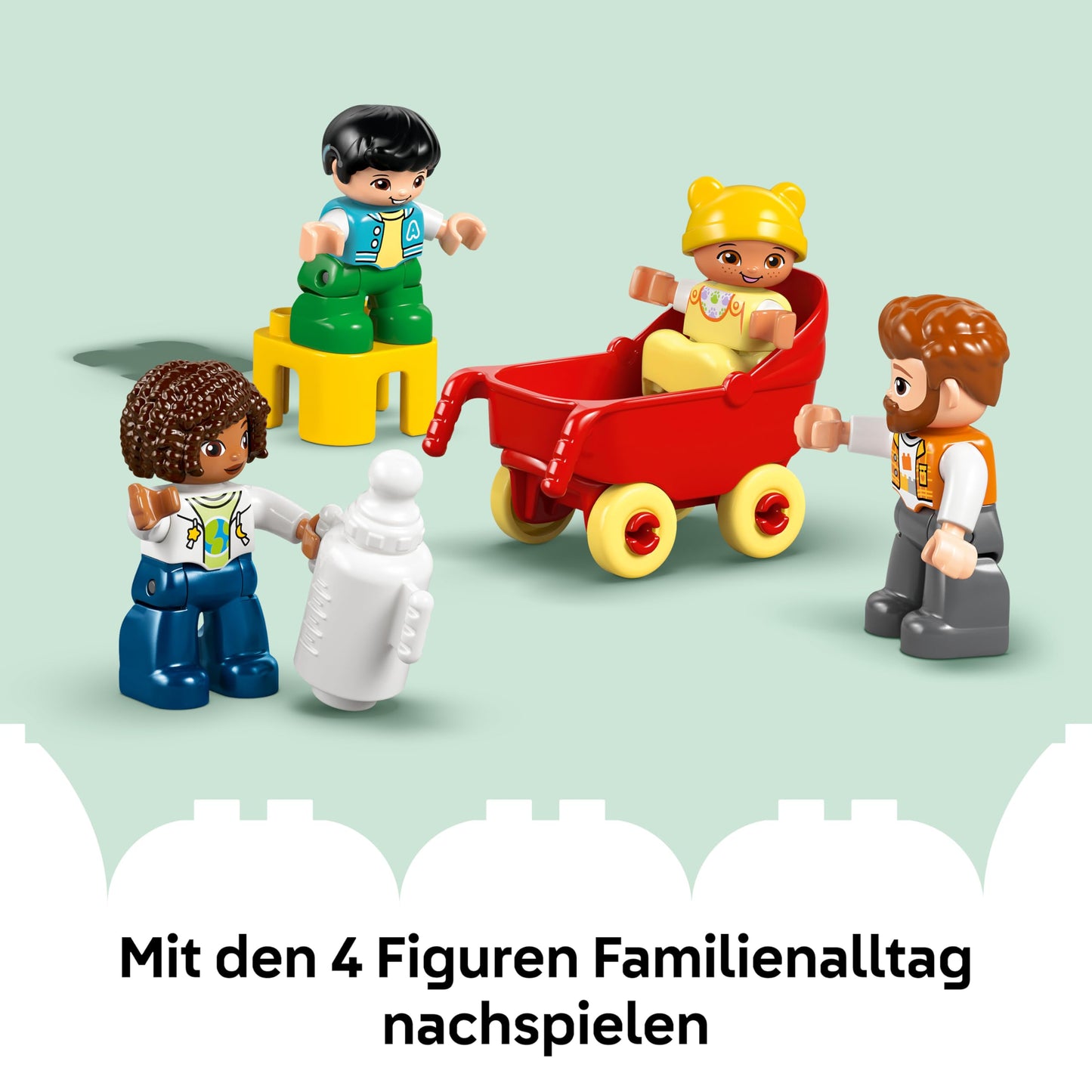 LEGO DUPLO 3-in-1 Modern Family House with Figures - Toddlers Learning Toy for Fine Motor Skills - Montessori Toy with Dollhouse Accessories - Gift for Girls and Boys from 2 Years - 10470