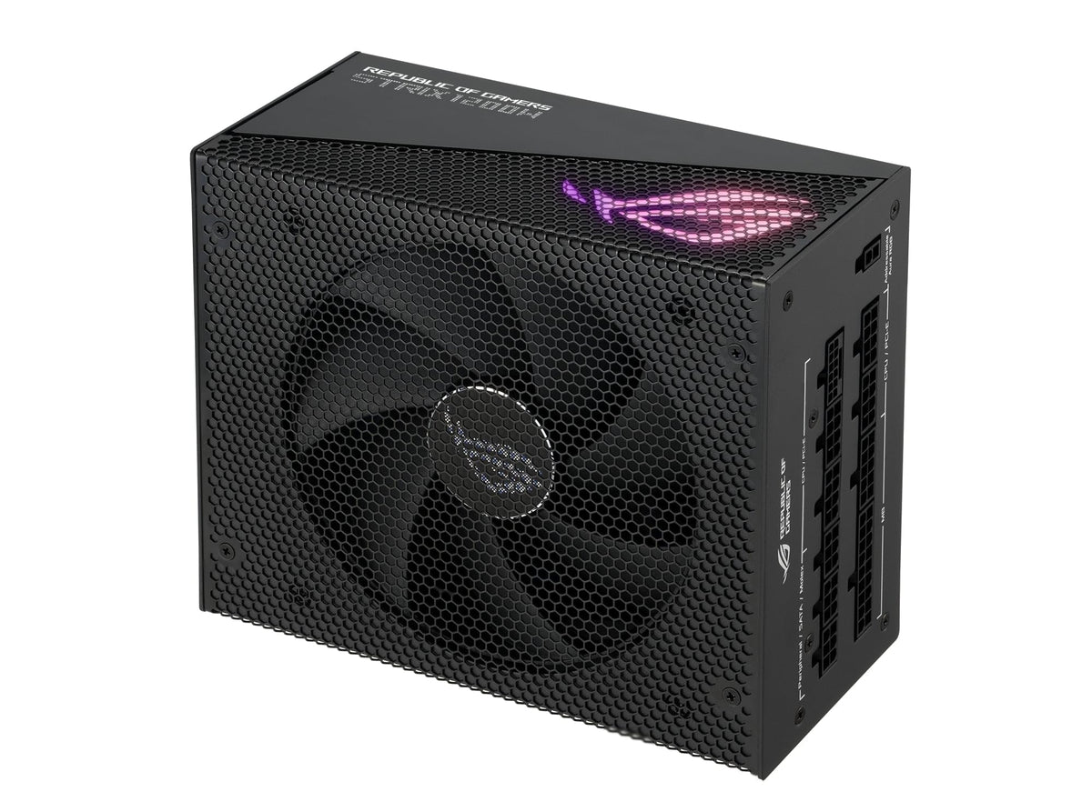 ASUS ROG Strix 1200 W Gold Aura Edition Power Supply (80+ Gold Certified, ATX 3.0, Cybenetics Lambda A+ Certified, PCIe Gen 5.0, Axial-Tech, Aura Sync Fan) - 90YE00P0-B0NA00