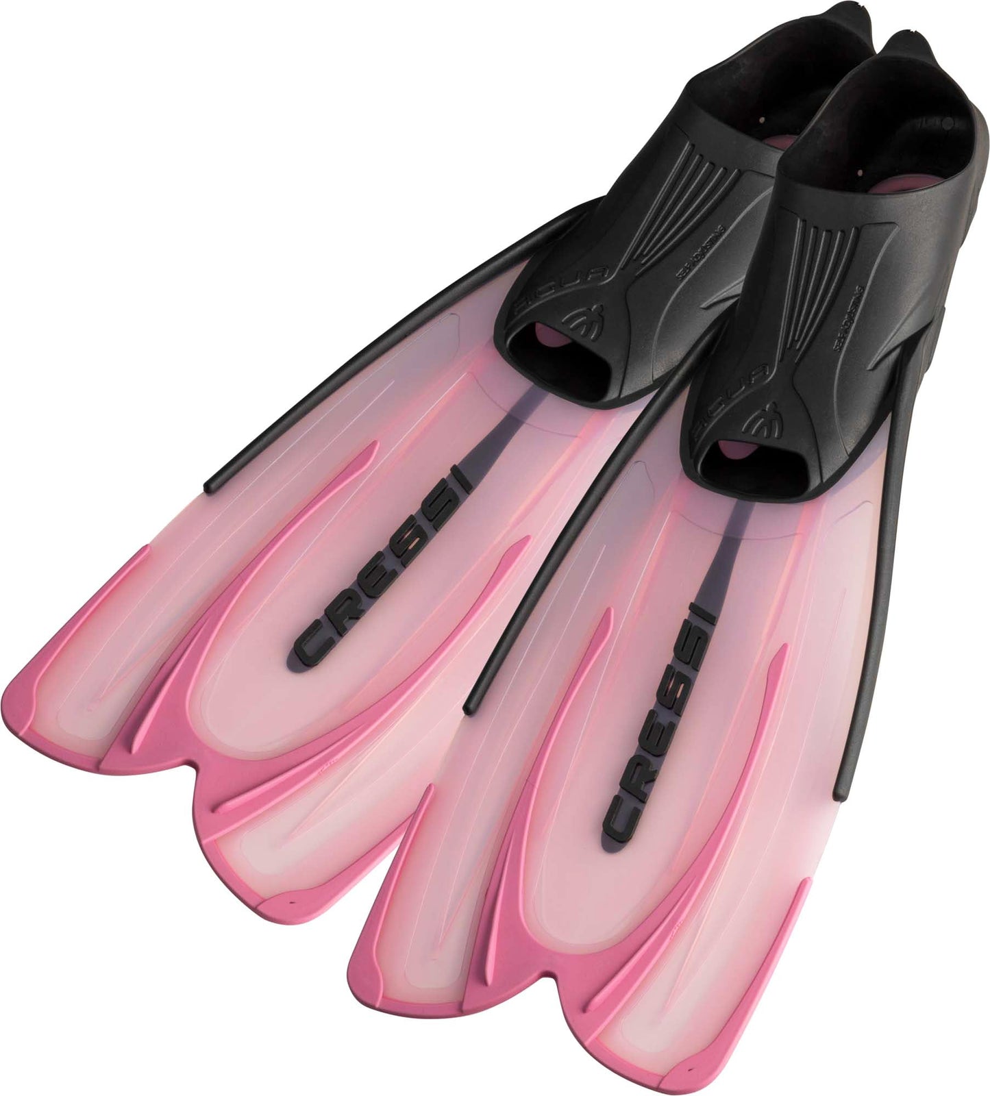Cressi Agua Fins Swimming Fins - Adjustable Foot Section for Diving - Ergonomic Short Fins Adults & Children - Durable Fin Material - Pink - 37/38 - CA206437