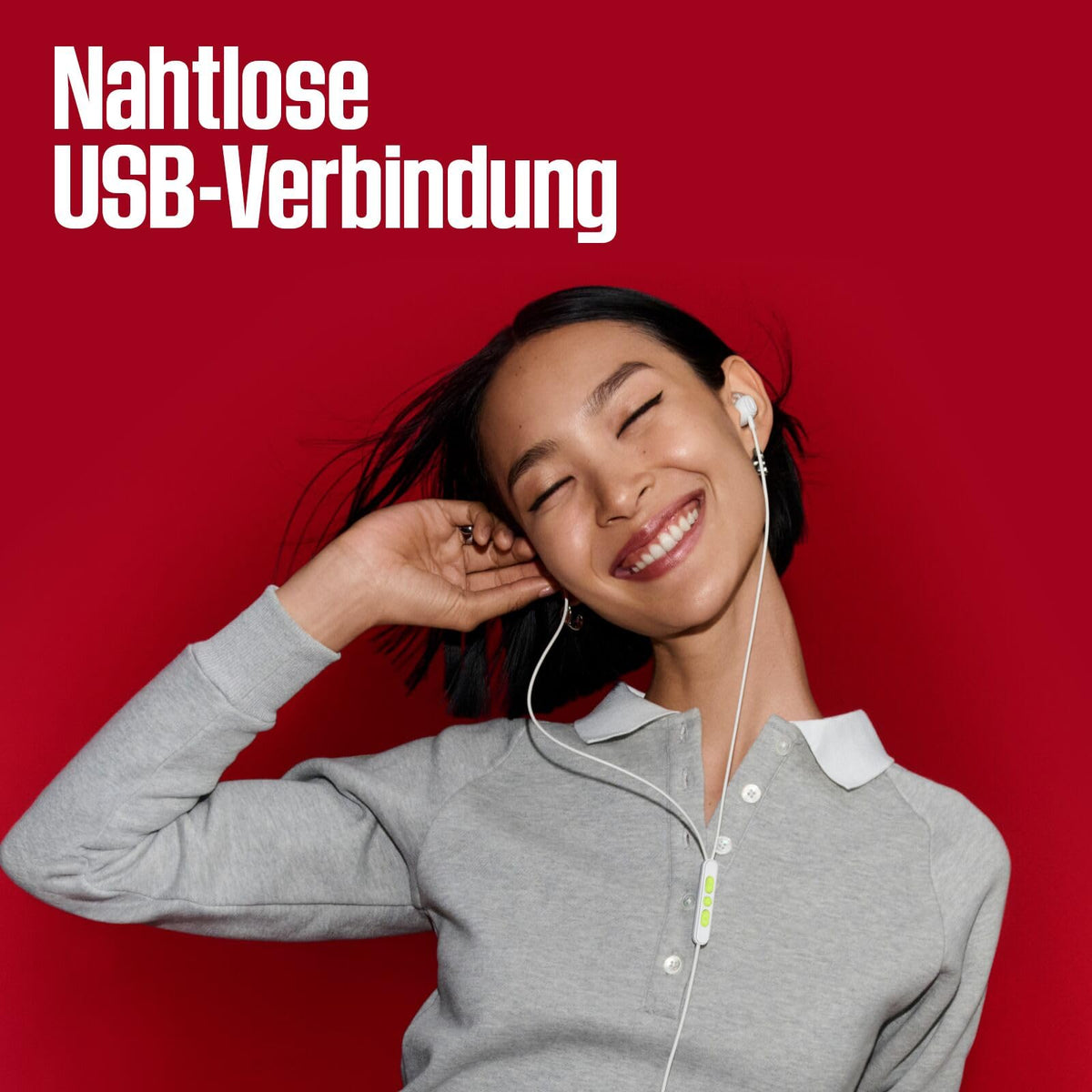 Bose wired Noise-Cancelling Earbuds – In-ear headphones, USB-C connection, with carrying case, remote control, and microphone on the cable, smoke white - 906940-0020