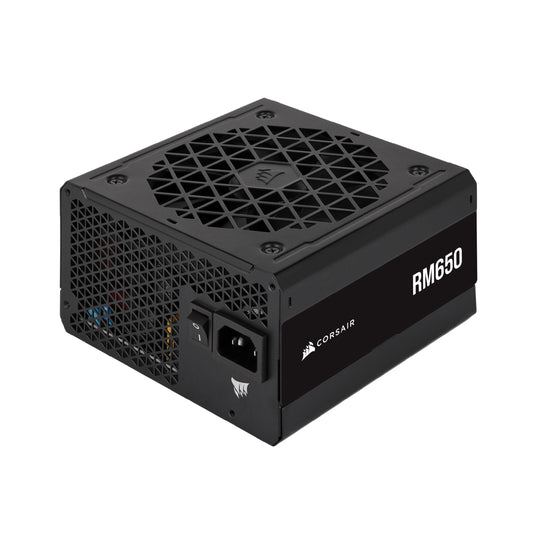 CORSAIR RM650 ATX 650W Fully Modular Power Supply - 80 PLUS Gold Certified - Low Noise - Zero RPM Mode - EU - Black - CP-9020280-EU