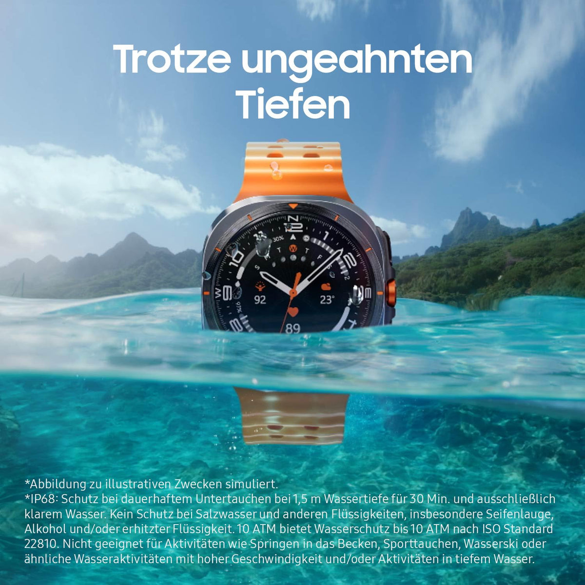 Samsung Galaxy Watch Ultra (2025) Smartwatch with Galaxy AI, fitness watch, marine band, titanium case, quick button, dual GPS, 64 GB storage, 47 mm, LTE, Titanium Gray, 3 years manufacturer warranty. - SM-L705FZA2DBT