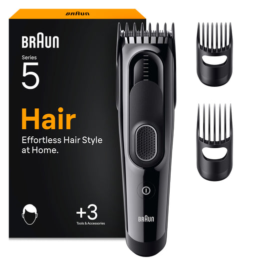 Braun Hair Clipper Series 5, Hair Clipper for Men, HC5530, Black