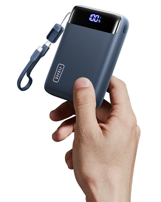 INIU Power Bank, Ultra Small 20000mAh 22.5W Fast Charging Power Bank iPhone, Mini External Mobile Phone Batteries, Flight-Friendly, Travel Essential, Small But Strong for iPhone 17 16, Samsung S25, iPad, Blue - P51