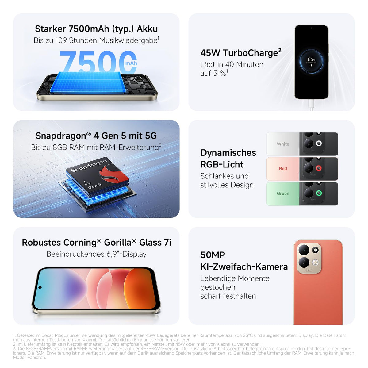 Xiaomi REDMI 17 5G, Smartphone 4+128 GB, Negru, 7500mAh Akku, 45W Încărcare