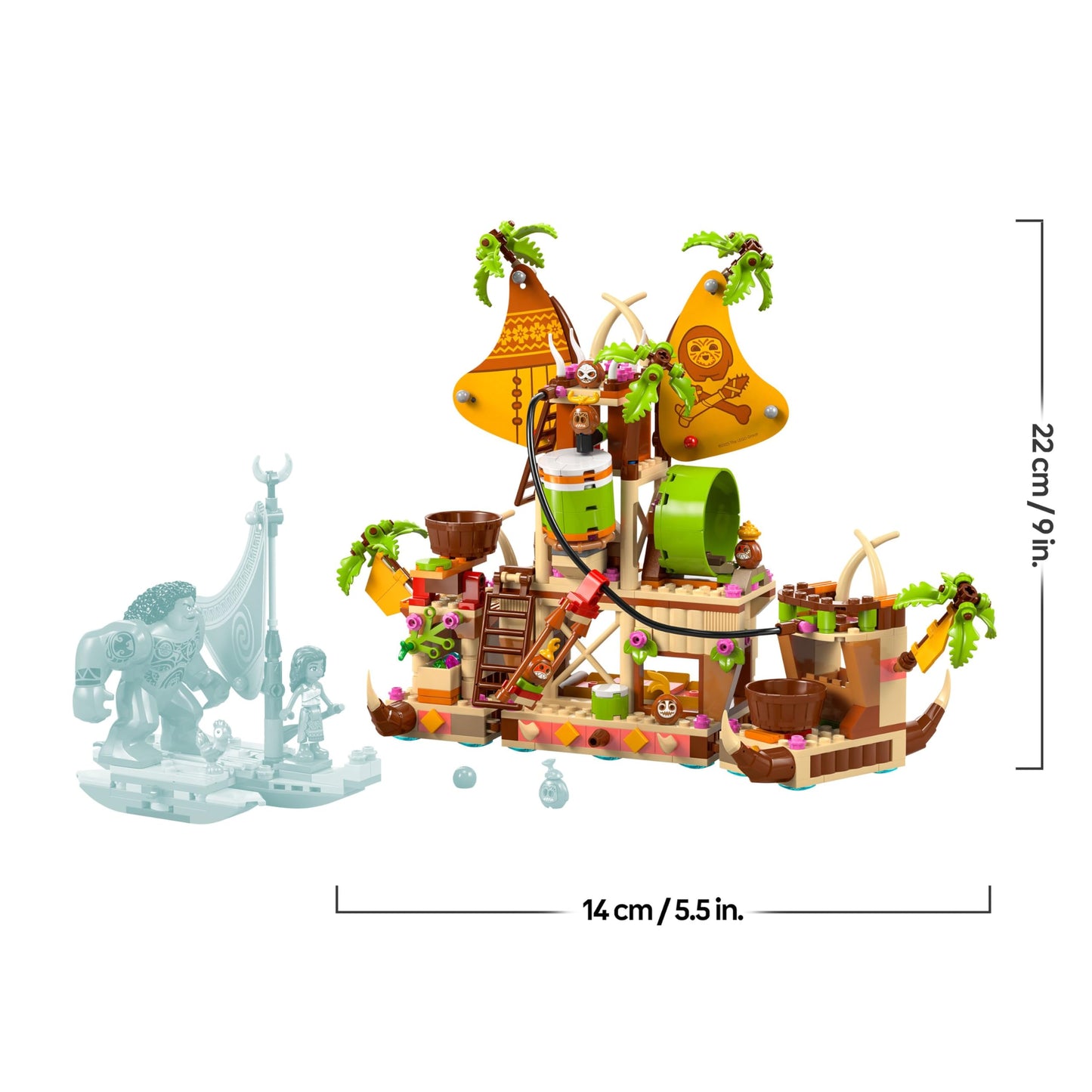 LEGO ǀ Disney Vaiana 2 Kakamora Barge - Kakamora Boat - Toy for Girls and Boys from 7 Years - Includes Boat Model, Moana Mini Doll and Maui Figure - Birthday Gift for Fans - 43258