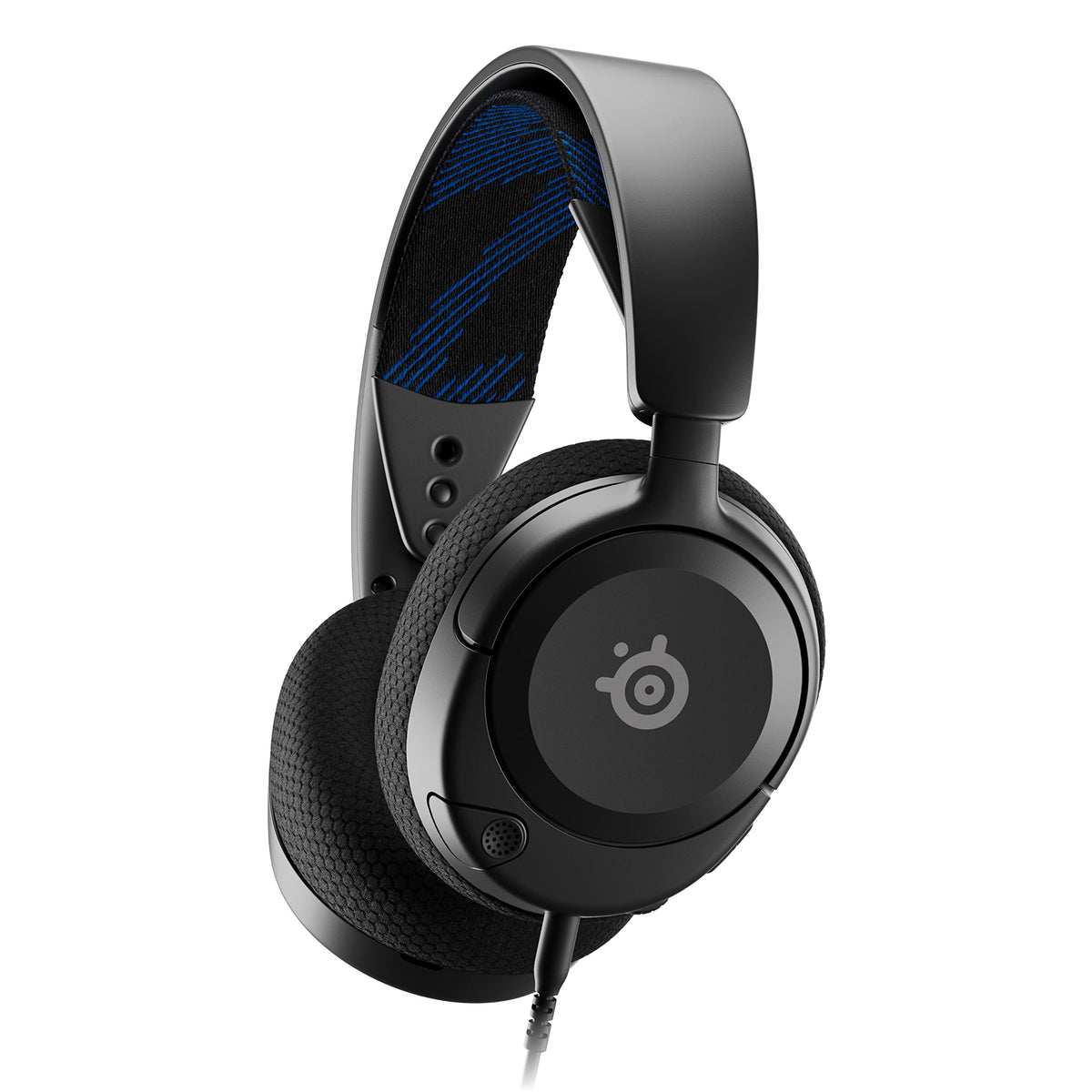 SteelSeries Arctis Nova 1P - Headset de gaming multi-sistem - Driver Hi-Fi - Sunet surround 360° - Pernuțe pentru urechi din spumă cu memorie - Microfon cu anulare a zgomotului - PS5, PS4, PC, Xbox - Negru - 61611