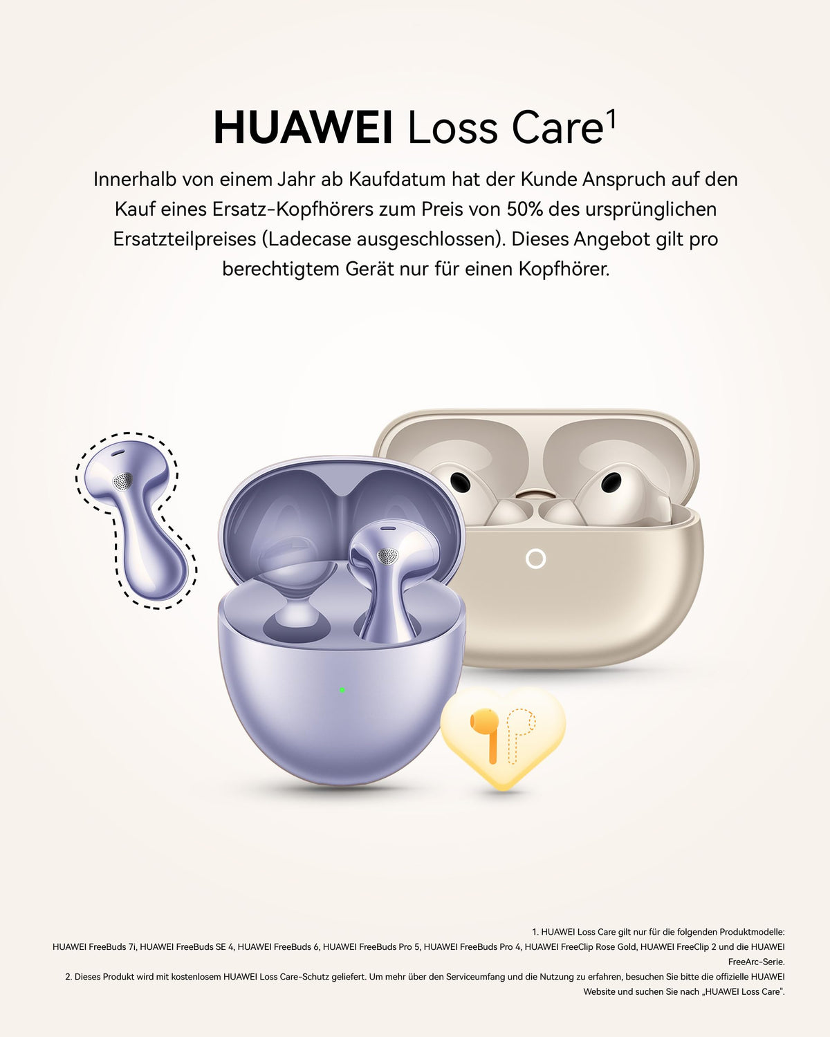 HUAWEI FreeBuds 6 Wireless Earbuds, White - Harper-T00