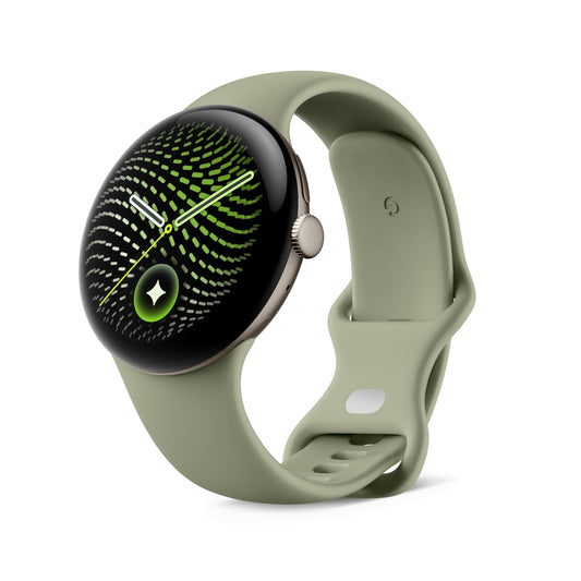 Google Pixel Watch 5 (45 mm) - Smartwatch - Pyrite Case/Olive Band, Wi-Fi - GA10896-DE