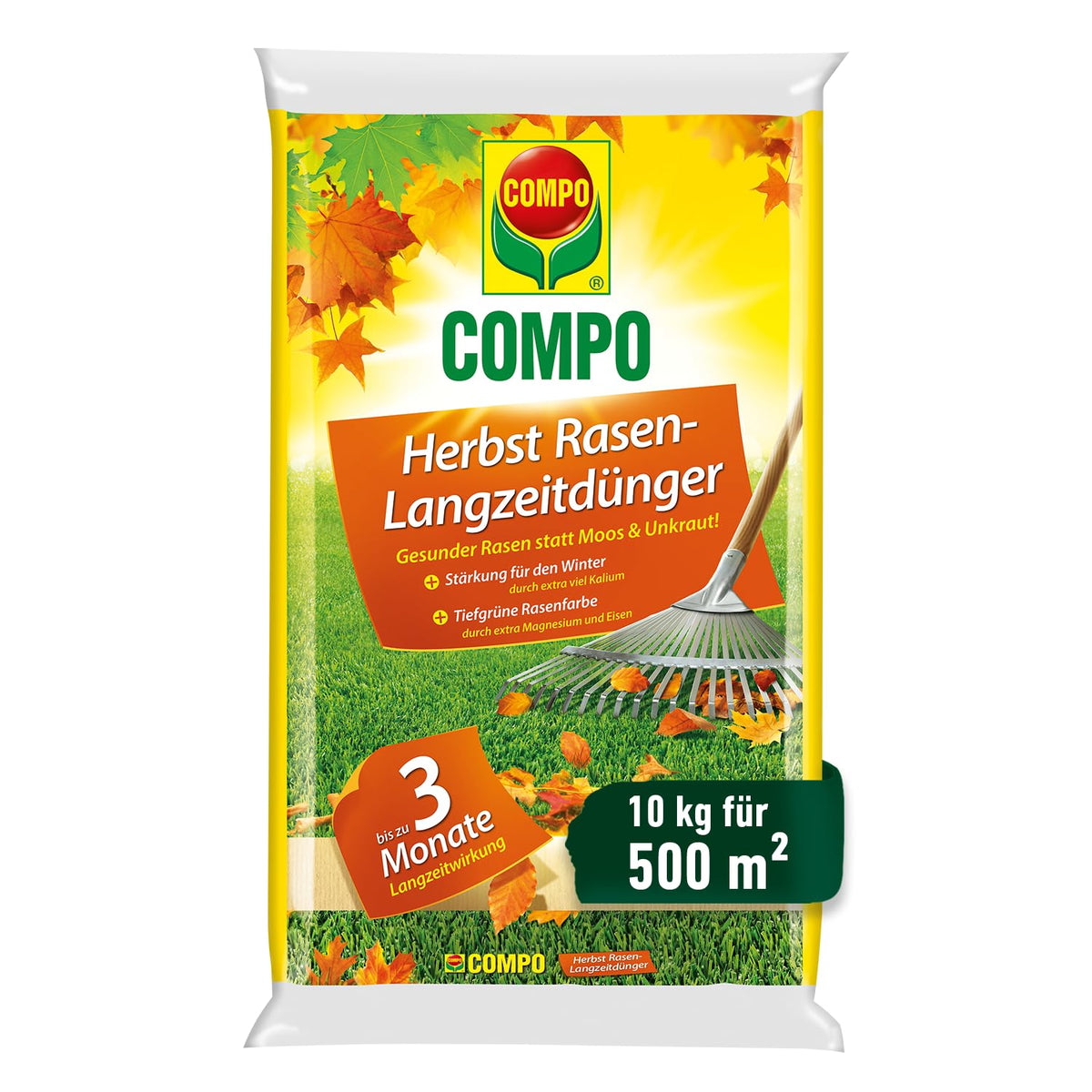 COMPO Îngrășământ de toamnă cu potasiu, 10 kg pentru 500 m², Îngrășământ cu potasiu - 24615