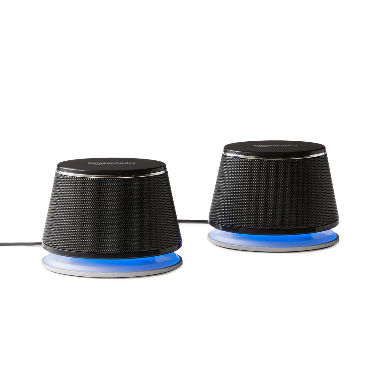 Amazon Basics PC-Speaker Stereo 2.0, alimentare USB, intrare AUX de 3,5 mm, 1 pereche, negru - V620BLACK