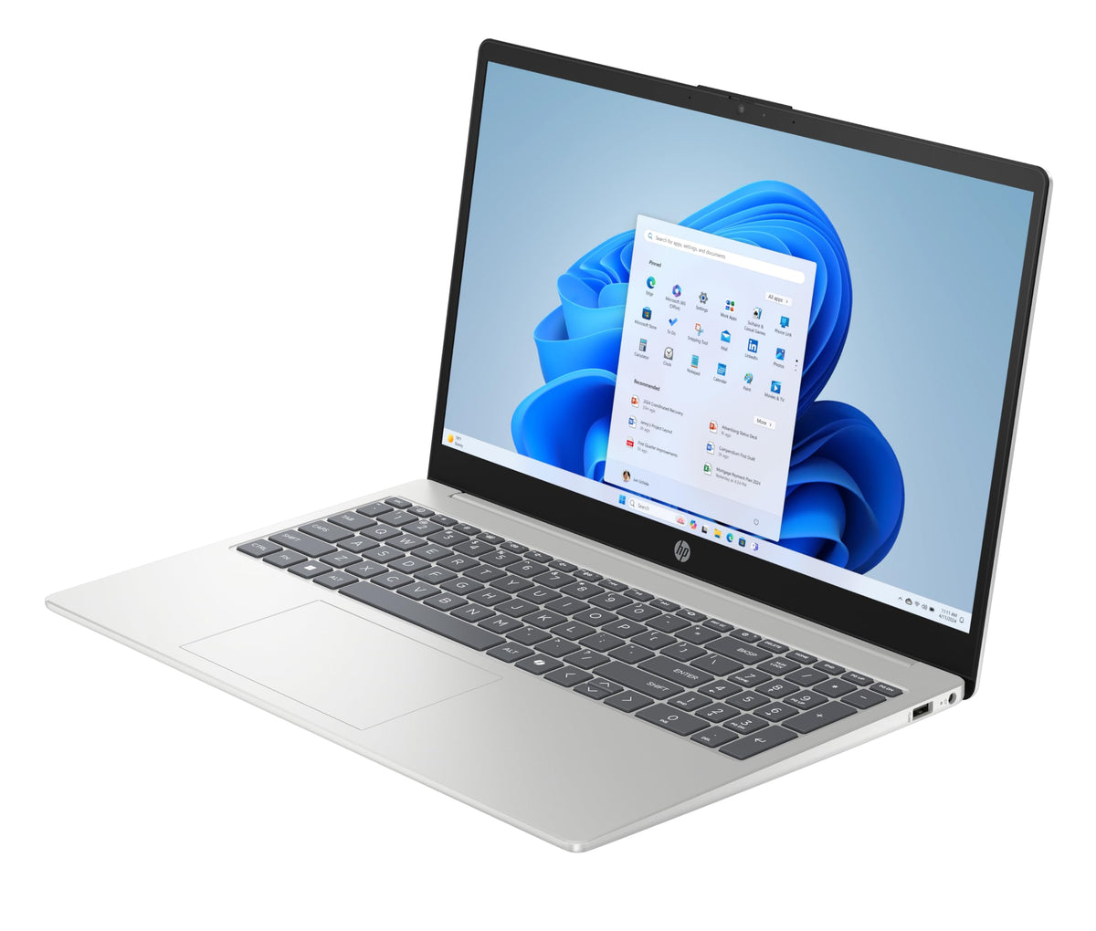 HP Laptop | 15.6" FHD Display | Intel N100 | 4 GB DDR4 RAM | 128 GB UFS | Intel UHD Graphics | Windows 11 Home in S Mode | QWERTY | Natural Silver - BZ8R0EA#ABD