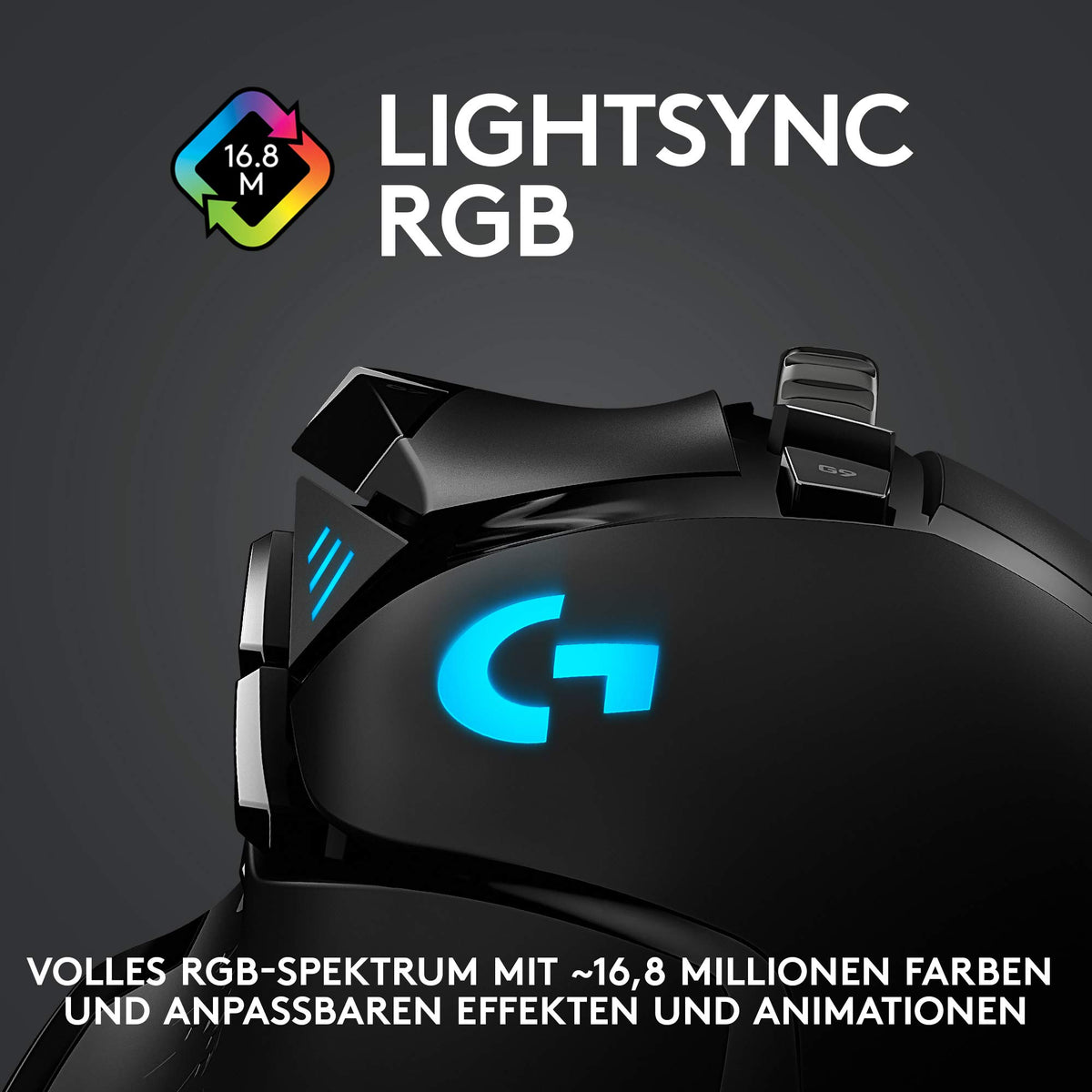 Logitech G502 LIGHTSPEED wireless gaming mouse with HERO 25K DPI sensor - 910-005568