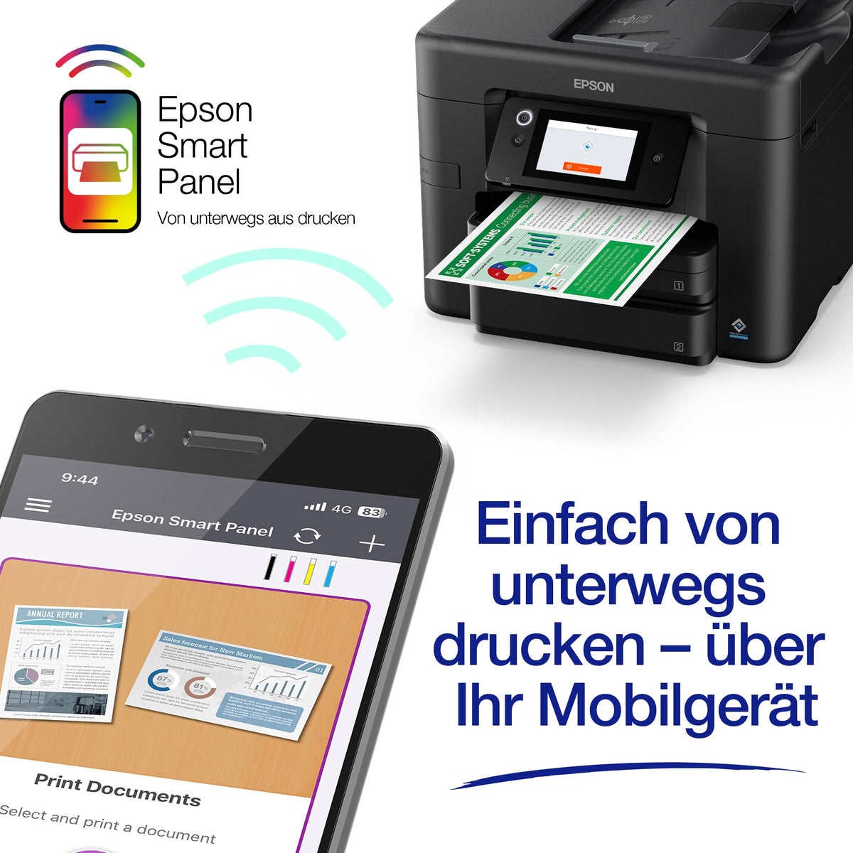 Epson Workforce Pro WF-4930 Inkjet Printer | SOHO Use | WiFi and Ethernet | A4 | Print, Copy, Scan, Fax | 10.9 cm Touchscreen | Automatic 50-Sheet Document Feeder