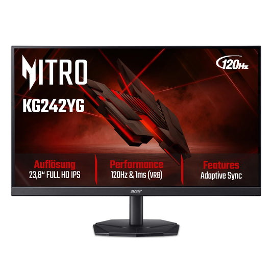 Acer Nitro KG242YG Gaming Monitor 24 Inch (60.5 cm) Full HD, IPS, 120Hz - UM.QX2EE.G12